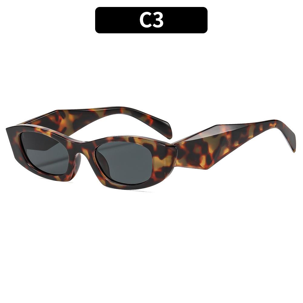 Square Y2K Sunglasses Trendy Small Frame Sunglasses with Unique Geometric Temple UV400 Shades for Unisex Outdoor Party as pictures