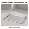 Countertop Organizer Modern Rectangular Stainless Steel Tray Sleek