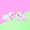 2Pcs Miniatures Unicorns Mini Resin Micro Landscape Bonsai Home Succulent Garden Craft Fairy Decor
