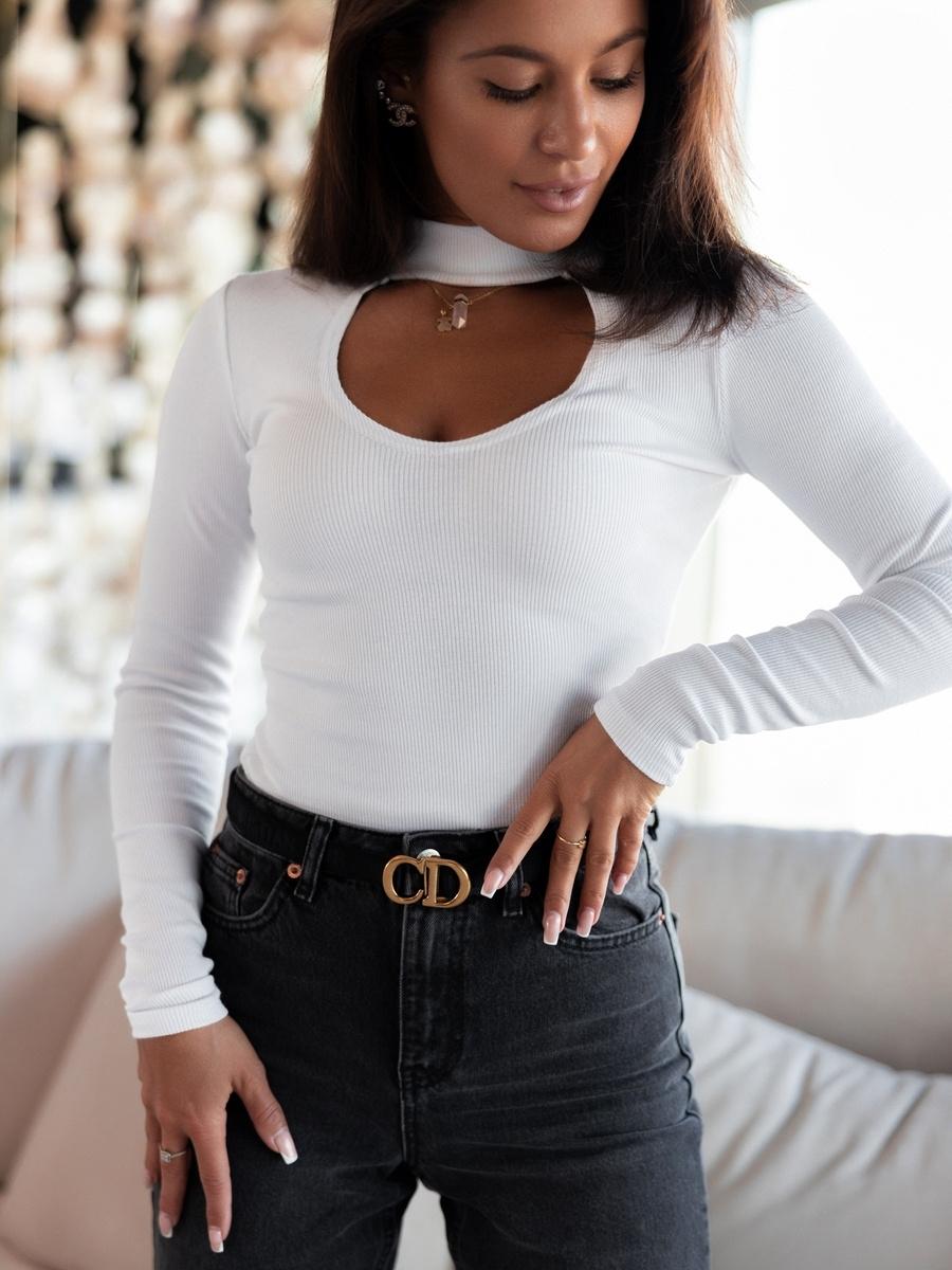 

Женская водолазка с длинным рукавом и люверсами, свитер с камзолом