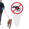 1Pcs No Dog Poop Sign Painted Weatherproof Stop Staking Chevron Board No Pooping Flowers and Grass Warning Home
