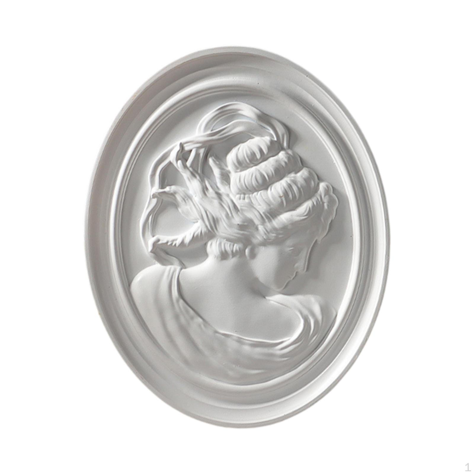 Figurine Resin Wall Sculpture 7.8x0.9x10inch Hand Painted for Outdoor Indoor Style B