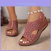 Summer Hollow Out Sandals For Women With Magic Tape Closure And Rubber Sole