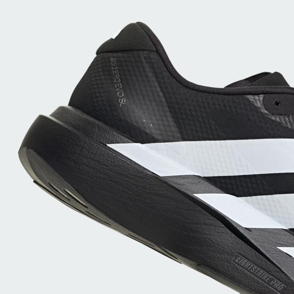 JR4728 adidas Adizero EVO SL Woven Core Black Footwear White (Men's)
