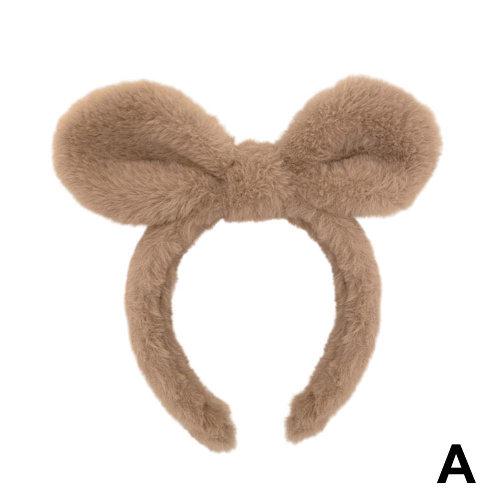 Cute Bear Ears Plush Hairbands Girl Lovely Hair Band Hair Hoops Fashion Washing Women Makeup He U9S3