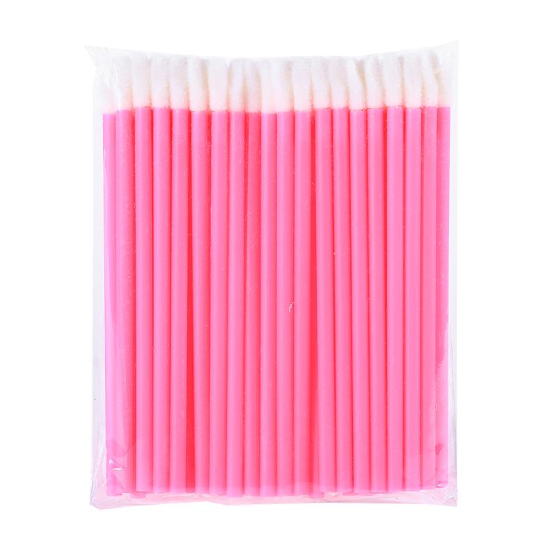 Compact Nylon Lip & Eye Makeup Brush - Disposable, Hollow Rod Design for Lipstick, Lip Gloss, and Eyeshadow Application