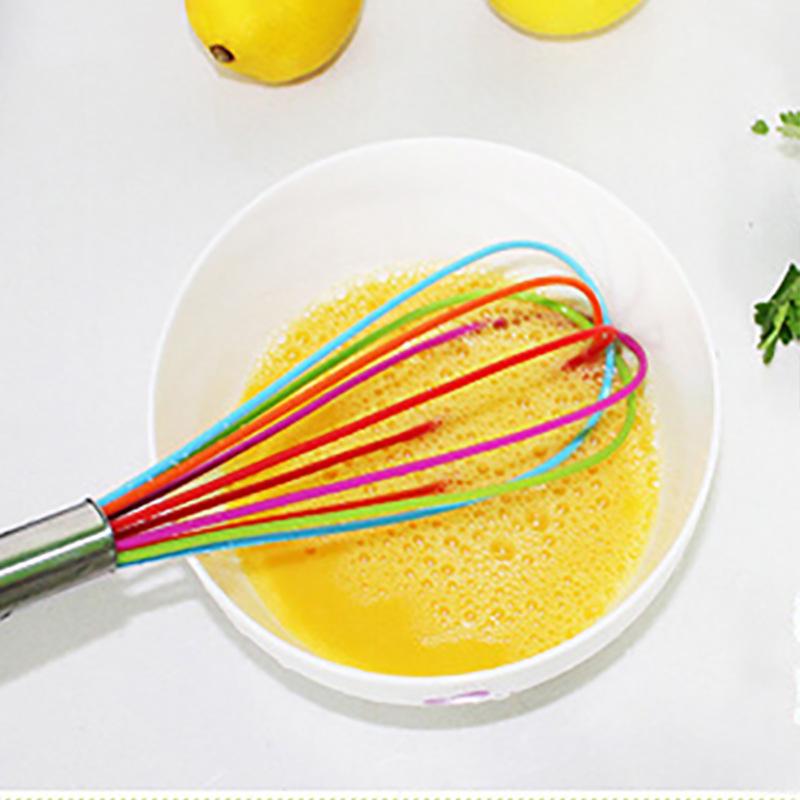 Stainless Steel Silicone Egg Beater Whisk, 10/12 Inch Baking Gadget