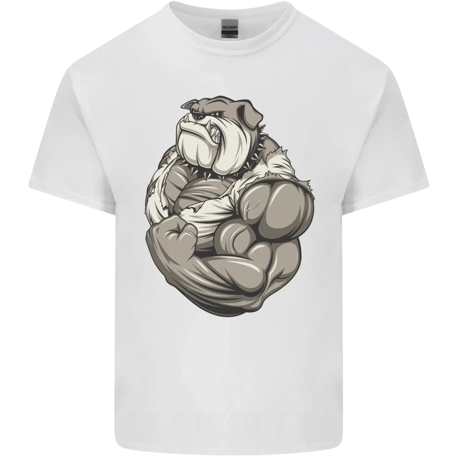 Bulldog Gym Bodybuilding Training Top Kids T-Shirt Childrens XL
