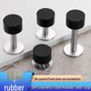 Edelstahl Gummi Türstopper Halter für Badezimmer Glastüren, Kollisionsschutz, Ohne Bohren Installation