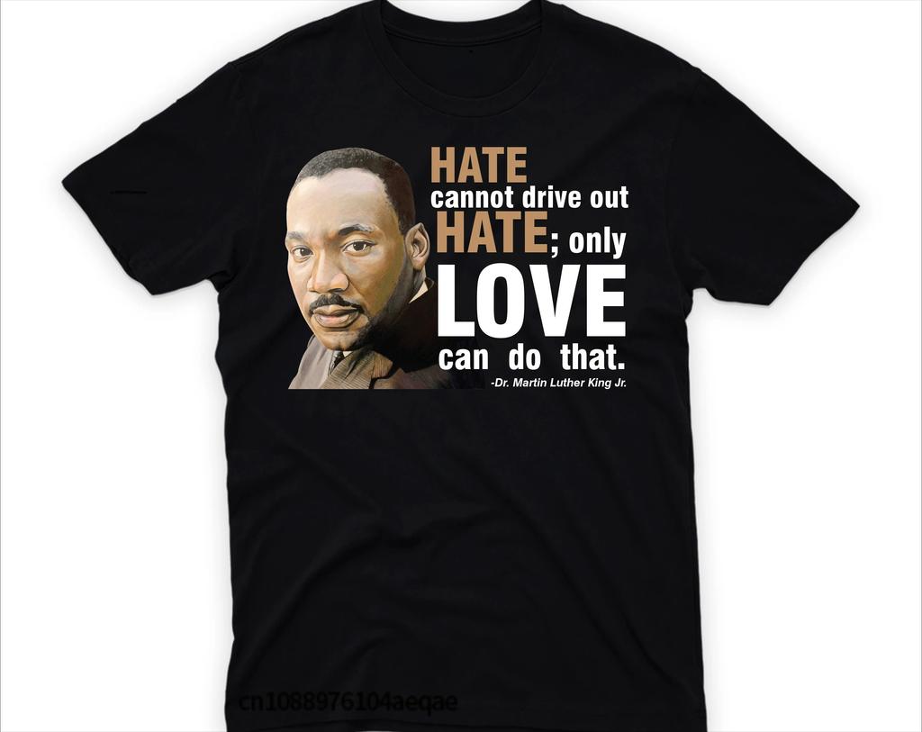 Martin Luther King T Shirt Europe United States Fashion Men Women Short Sleeve Tees Streetwear Loose Casual Retro Trend Portrait