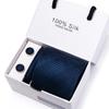 Men's 1200-Needle High-Density Business Stripe & Paisley Tie Set - 6 Piece Groom & Wedding Gift Box