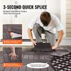 Interlocking Deck Tiles 54 Pack 12"x12" Waterproof for Porch Dark Brown