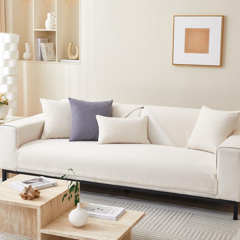 Sofa Cushion Chenille Modern Simple Jacquard Sofa Cushion Four Seasons Universal Non-Slip Leather Cover Cover Cloth