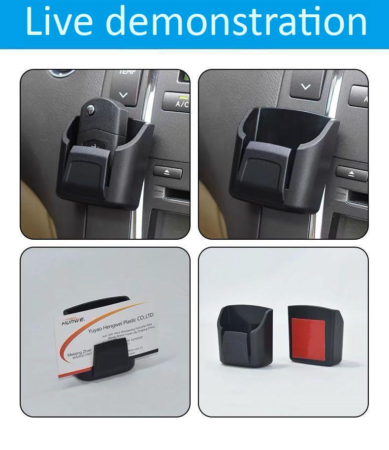 New Car Key Organizer Box for Dashboard, Multi-functional Car Key Storage with Card Holder