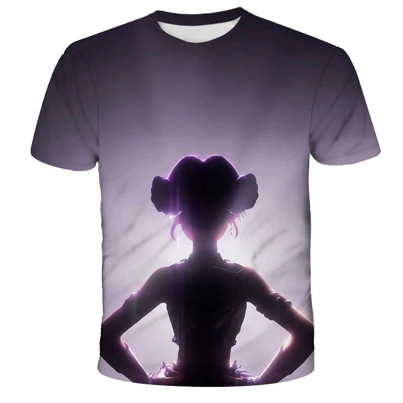 KPop Caçadores de Demônios Tigres Meninas Meninos Camiseta K-Pop Caçadores de Demônios Roupas Infantis Camisetas Bonita Estampa de Desenho Animado Camiseta Tops