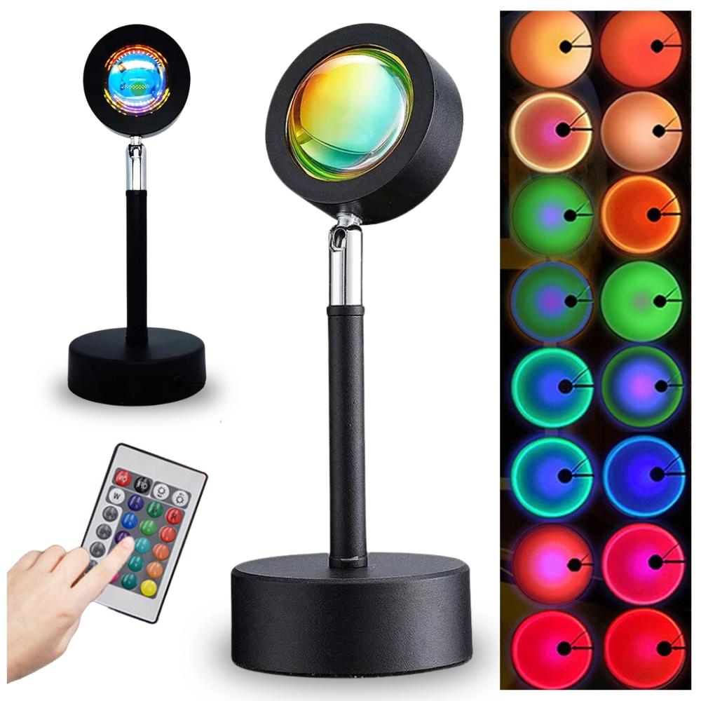 LED sunset projector lamp 16 colors night lamp birthday gift