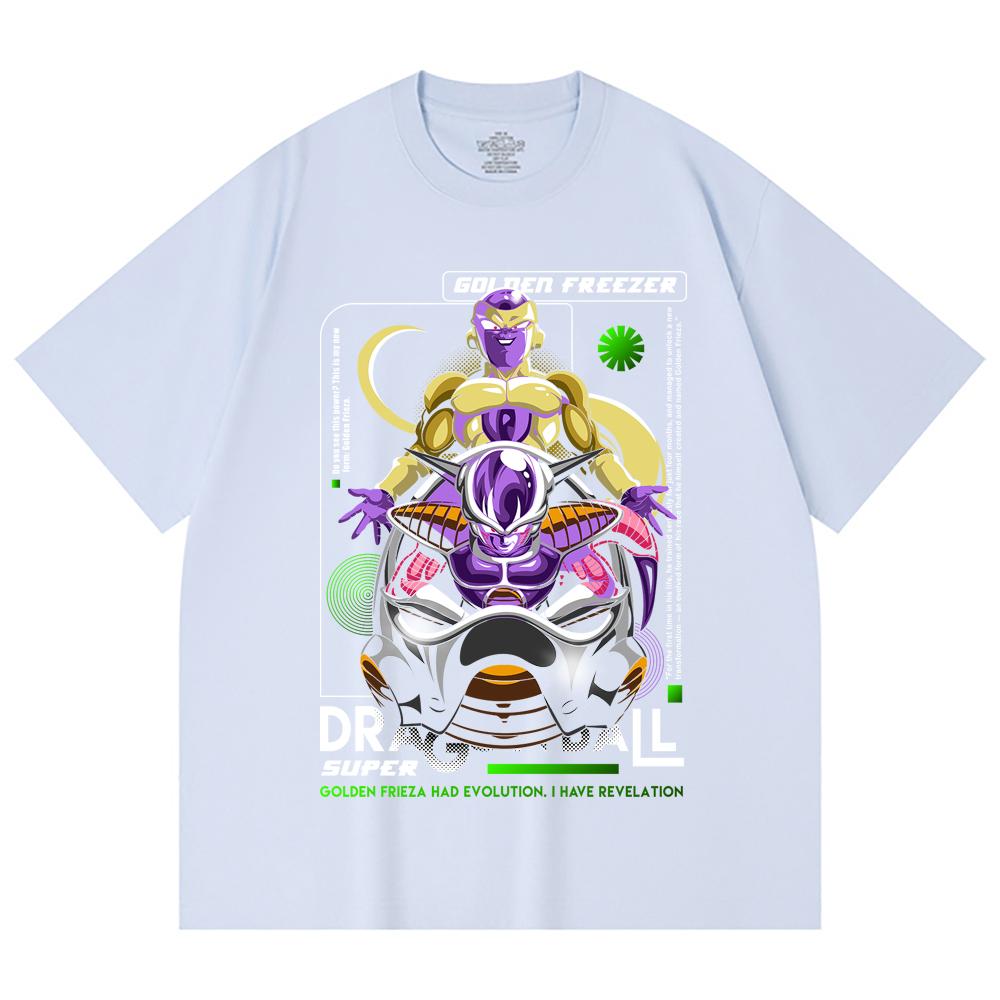 230 Gsm 100% Cotton Dragon Ball V22 Golden Freeza Print Unisex Heavy Cotton T Shirt