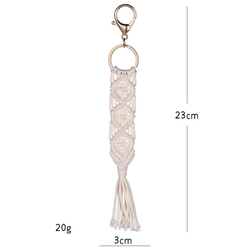 Nordic Handmade Bohemian Cotton Rope Keychain Bag Pendant