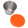 Small Stainless Steel Container Leakage Proof Dishwasher Safe Portable Dressing Cup with Lid for Essential Oil 70ml