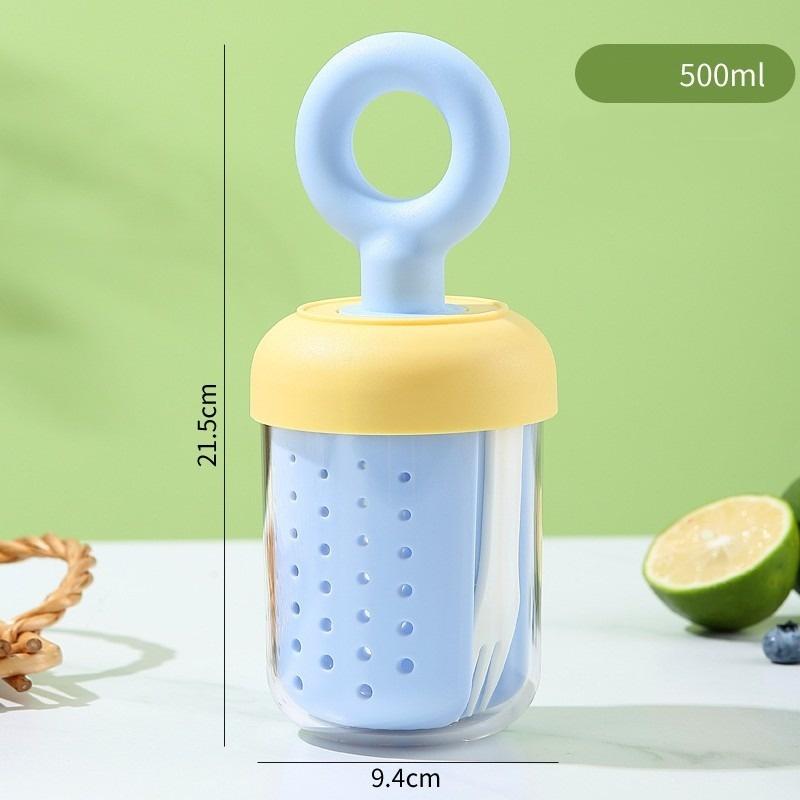 

Портативный дофаминовый фруктовый стаканчик для улицы, герметичный, непротекаемый стаканчик для йогурта с вилкой, для пикника, двухслойный, пищевой, плюс толстый стаканчик для слива