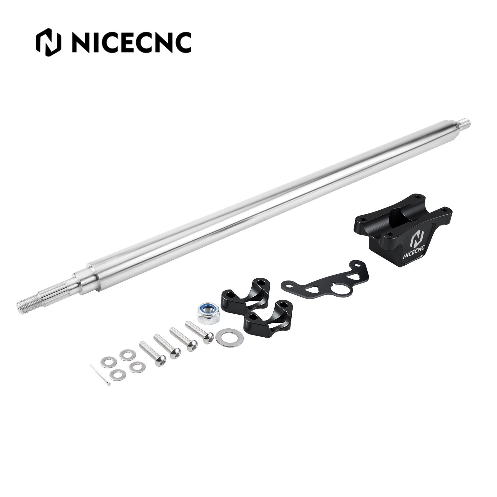 NICECNC Steering Stem Shaft 50mm Riser Kit For Yamaha Raptor 700 700R 2013-2024 28mm Handlebar Steel & Aluminum Steering Column чёрный