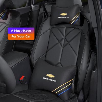 Nlsc6 Car Headrest Pillow Lumbar Support Suede Neck Rest Back For Camaro Equinox Traverse Montana Silverado Trax Keychain