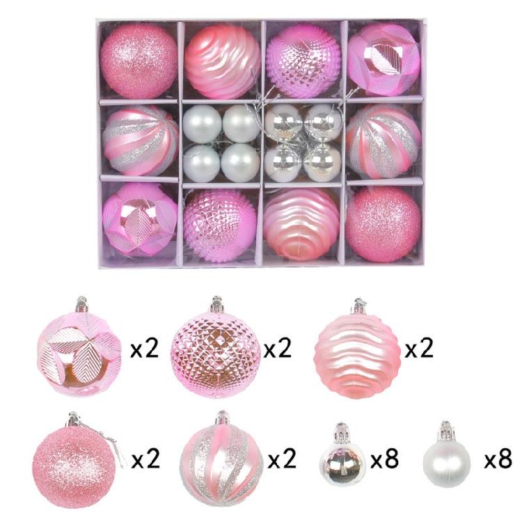 Christmas Tree Pendants Decorative Hanging Christmas Baubles Balls Ornaments Set