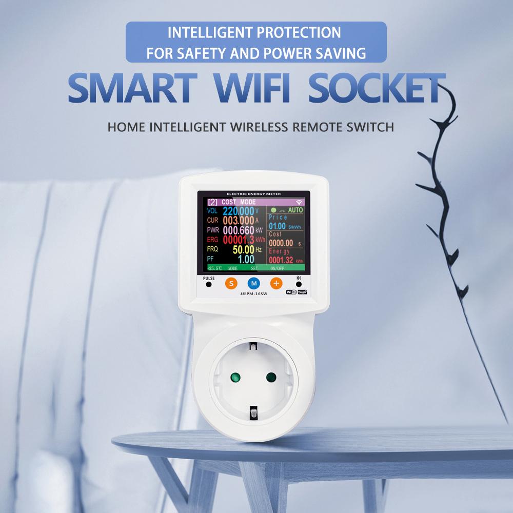 Wattmetru Digital WIFI Priză Inteligentă 265V AC Contor de Putere Kilowatt Watt Contor de Energie Ștecher