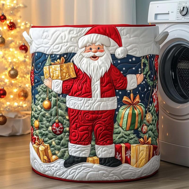 Quilted Cotton Laundry Basket Storage Organizer Clothes Dirty Home Organization