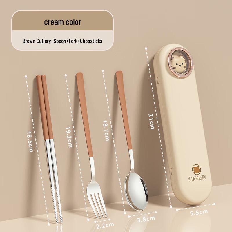 

Ru Han Cute Portable Stainless Steel Tableware Set