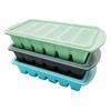 Silikon-Eiswürfelform mit Deckel - Aufbewahrungsbox in Lebensmittelqualität für Eis & Babynahrung