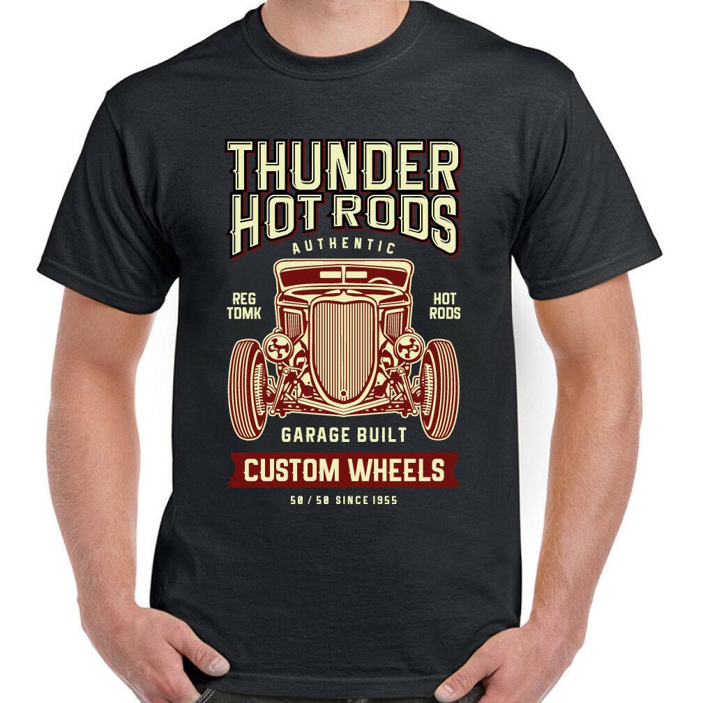 Hot Rod T-Shirt Thunder Mens Classic Car Enthusiast Custom Garage Hotrod
