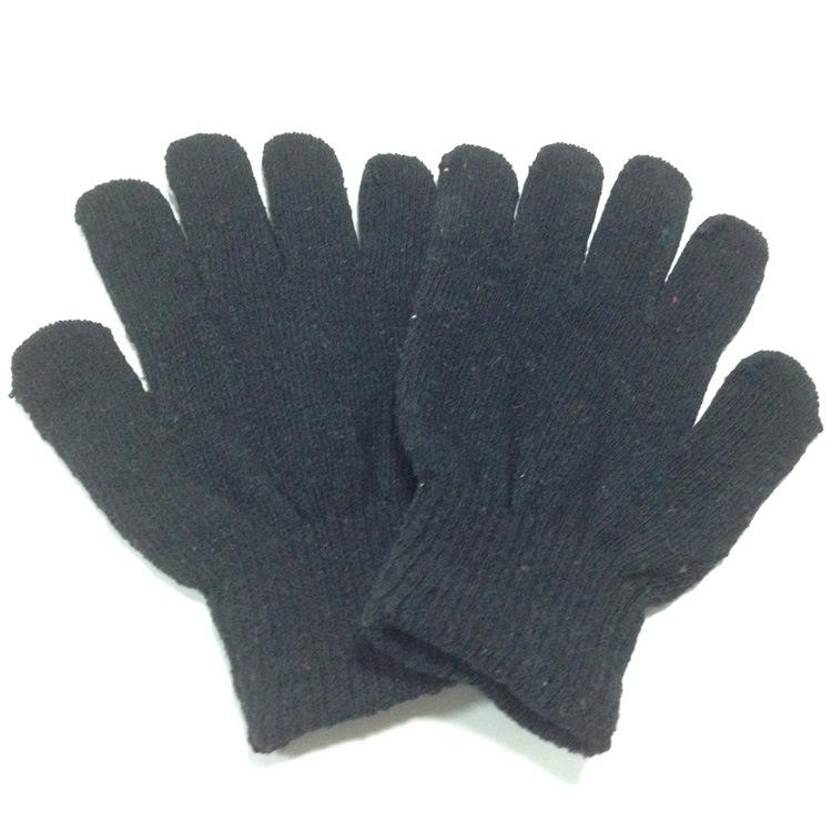 Warm Winter Knit Magic Gloves - Single Color, Five-Finger Design