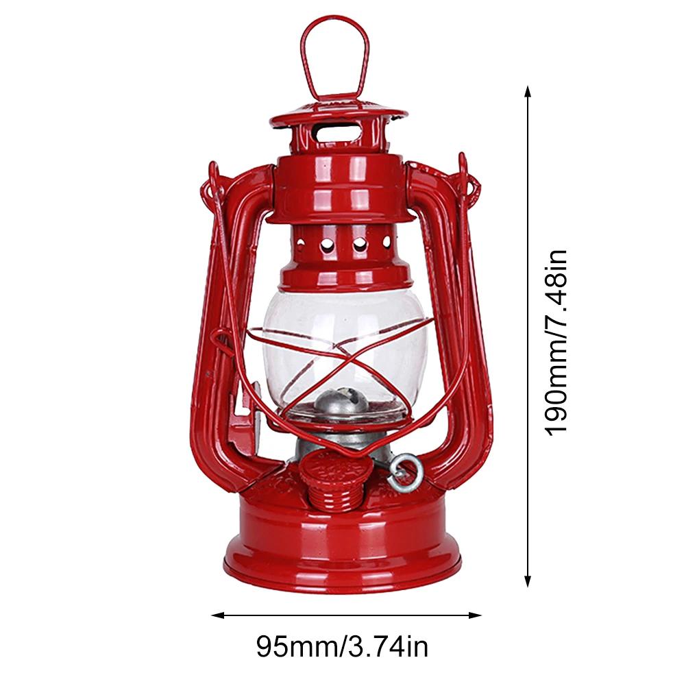 Retro Portable Kerosene Lantern Camping Lights Metal Hurricane Oil Table Lamp Vintage Climbing Fishing Camp Light