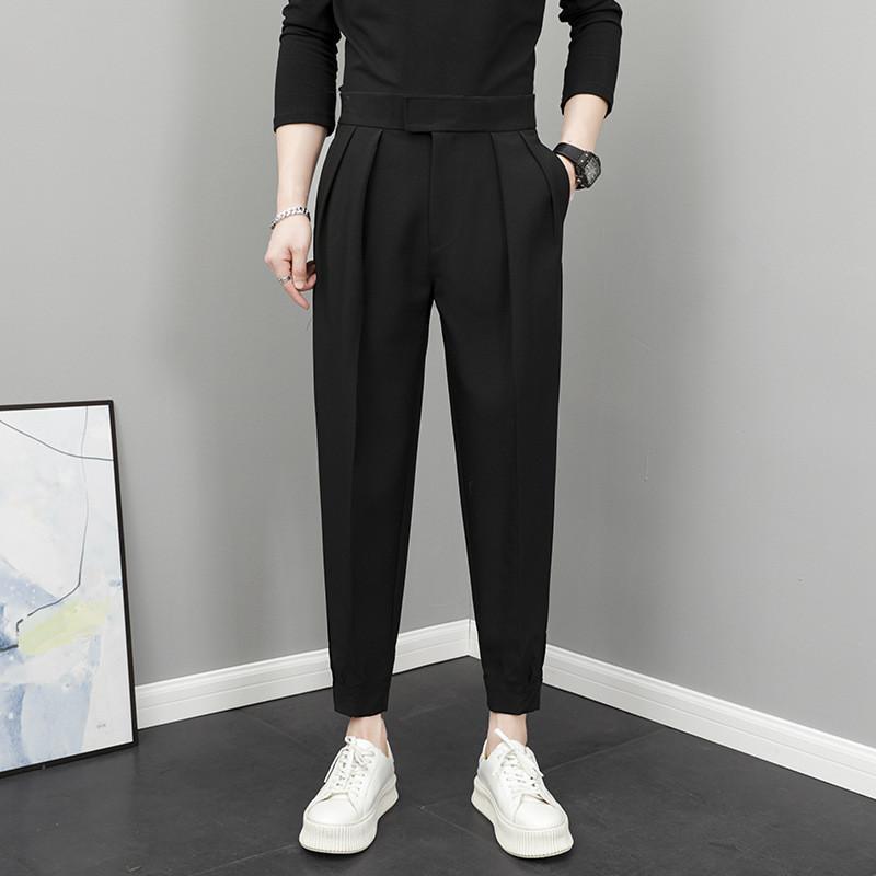 Men Spring Casual Trousers With Stretch Fabric For Daily Wear Youth Fashion