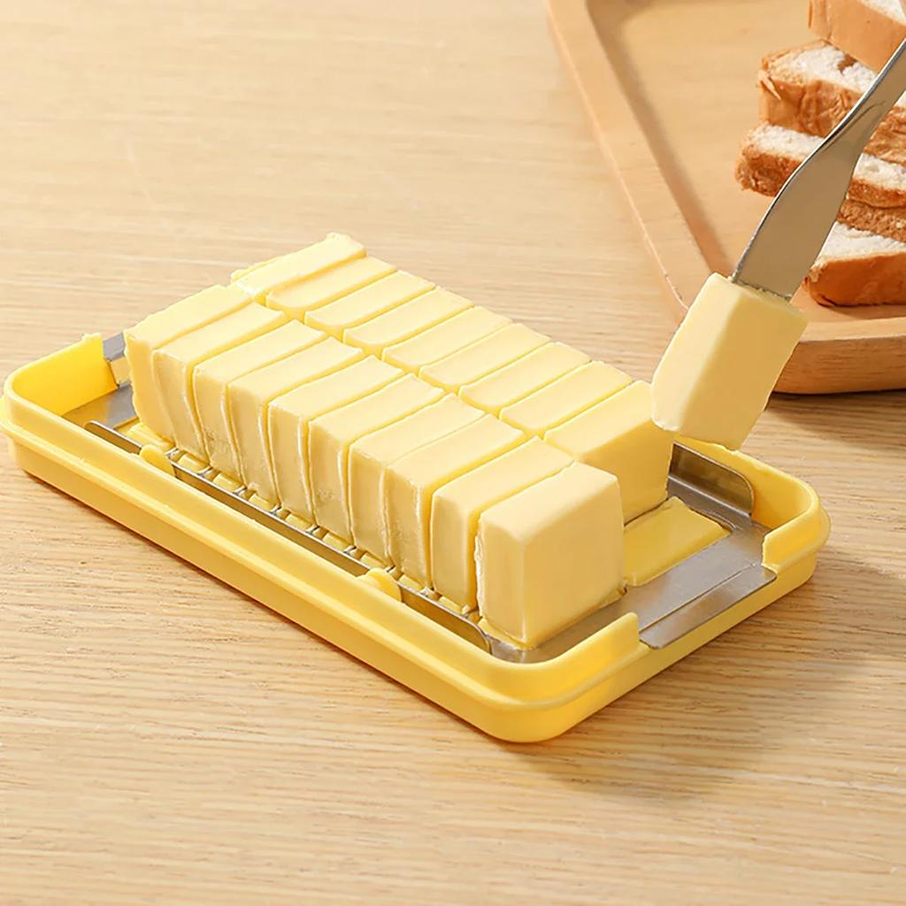 1pc Butter Cutting Box Butter Tofu Cutting Block Cutter Refrigerator Fresh-keeping Storage Box with Cover Cheese Storage Box