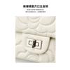 Xiaoxiangfeng Camellia Head Layer High Goatskin Leather Rhombus Women's Bag Premium Texture Chain Bag Shoulder Messenger Bag