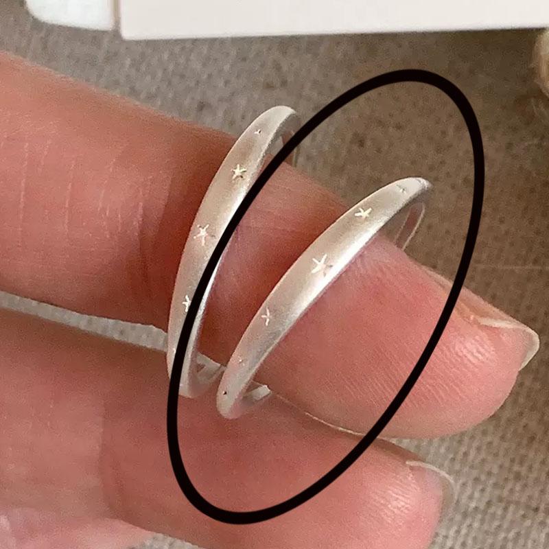 

Кольца из стерлингового серебра 925 пробы для женщин, пары, минималистичные, узкие, сверкающие, со звездой, ювелирное изделие, подарок на день рождения, предотвращение аллергии resizable