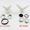 1pc Washing Machine Drain Hose Connector Y Shape Adapter 1 Inch 1-1/2 Inch Laundry Drainage Adapter For Washing Machines Dryers