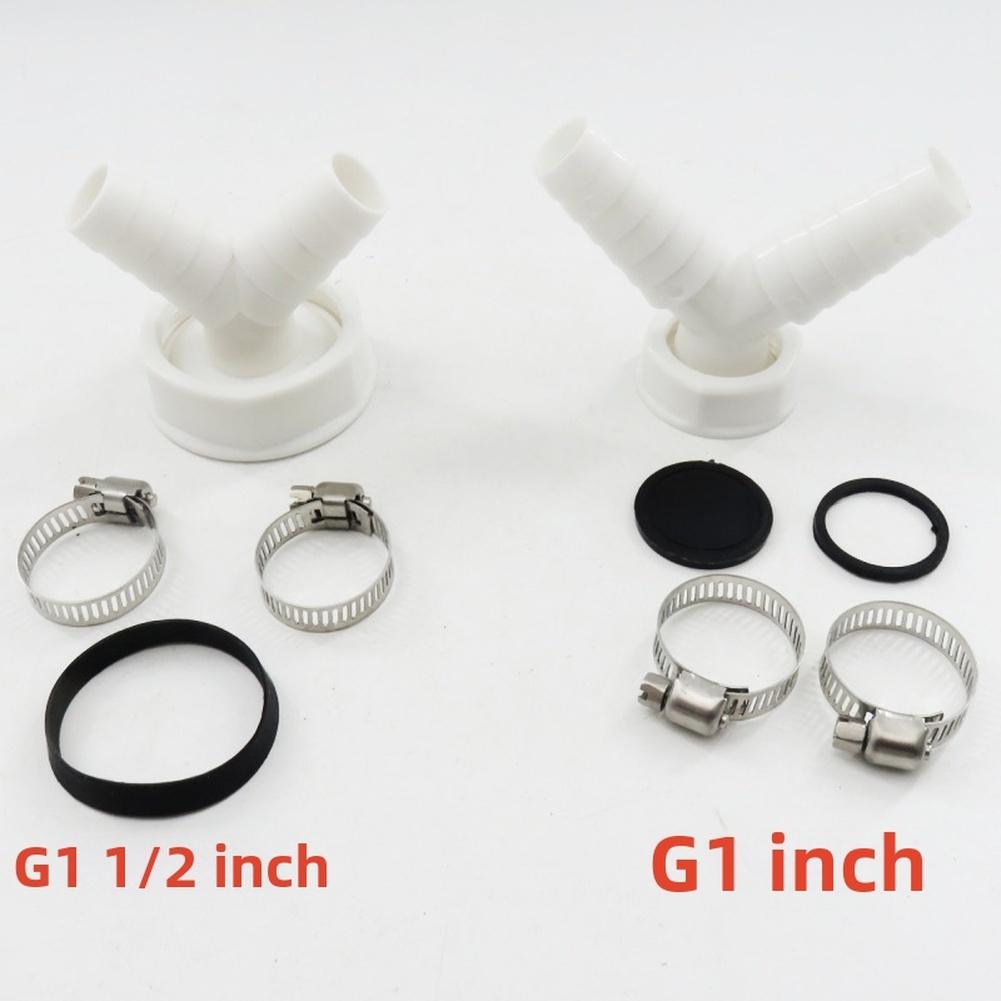 1pc Washing Machine Drain Hose Connector Y Shape Adapter 1 Inch 1-1/2 Inch Laundry Drainage Adapter For Washing Machines Dryers