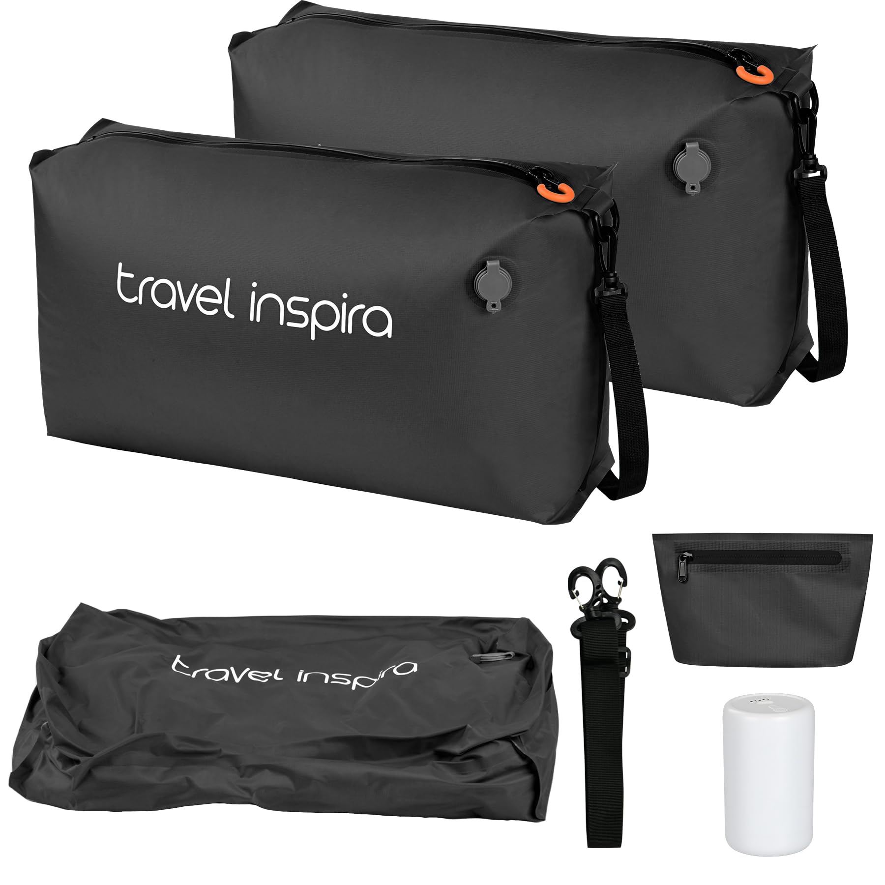 

Compression Travel 22L Capacity Sheets Electric Pump Laundry Compresses Clothes by Operation with Manual and Vacuum Made with Durable TPU Fully Sealed чёрный