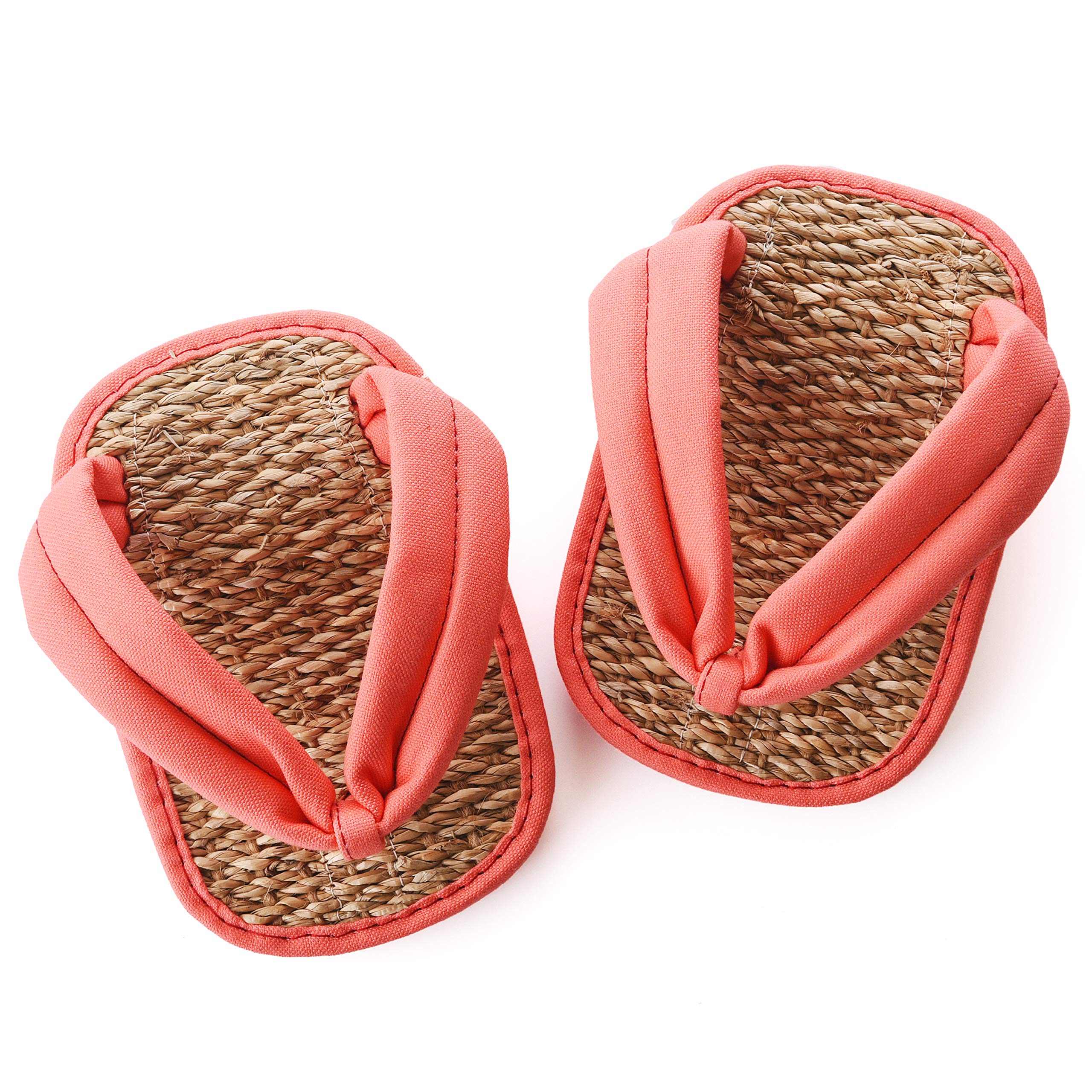 

After Heel Diet Indoor Shoes Slippers, Half-Foot Sandals, (Coral Orange)
