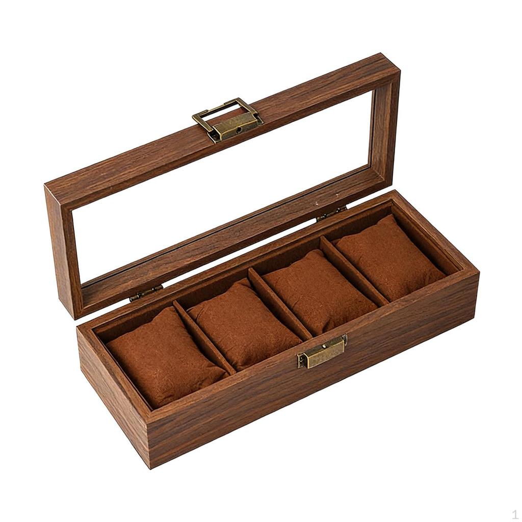 Classic And Multifunctional Watch Box, Organizer, Dustproof Case for Men Women, with Acrylic