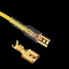 100Pcs 2.8/4.8/6.3mm Female and Male Crimp Terminal Connector Gold Brass Car Speaker Electric Wire Connectors Set