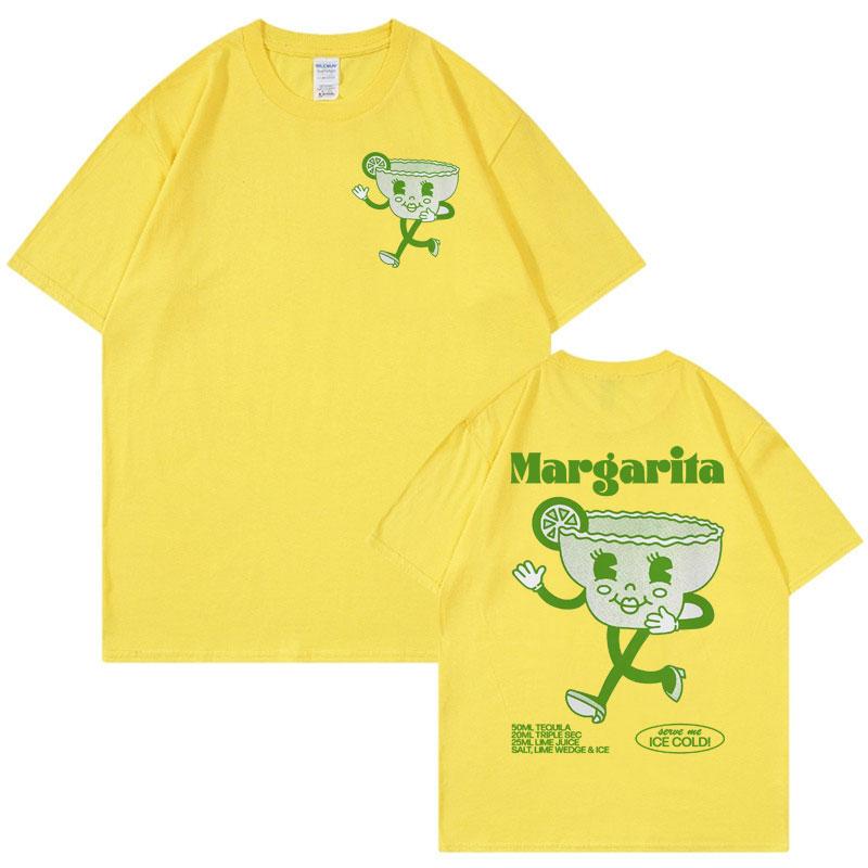 Margarita Meme T Shirt Funny Cocktail Unisex Retro Cartoon Aesthetic Tshirts Men 100 Cotton Oversized Short Sleeve Tshirt Y2k