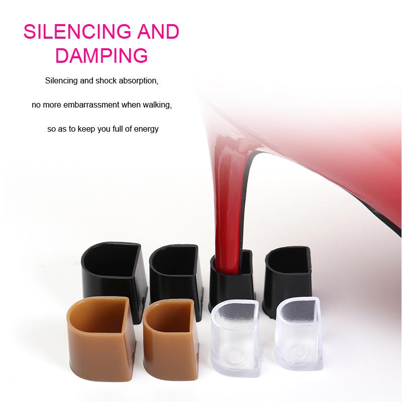 High Heel Protectors Heel Stoppers Heel Repair Caps Covers for Women Shoe Heels Protector Perfect Silencer Non-slip 2Pcs/Pair