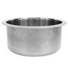 225x120mm 9 Inch RV Round Sink Wash Basin 304 Stainless Steel with 40mm Sewer Outlet for Boat Carava