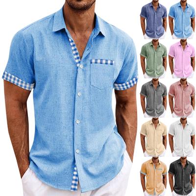 Hawaiiansk skjorta för män, Vintage Button Down Bowlingskjortor för män Kortärmad sommarstrandskjorta