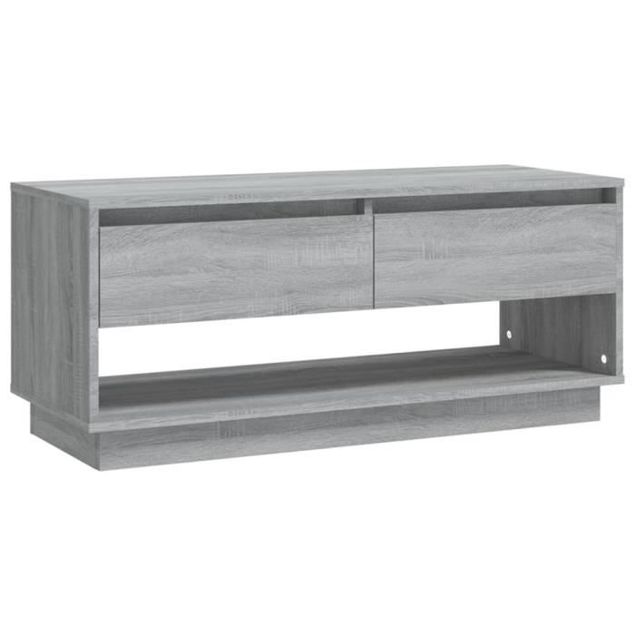 VidaXL Meuble TV Sonoma gris 102 x 41 x 44 cm Aggloméré