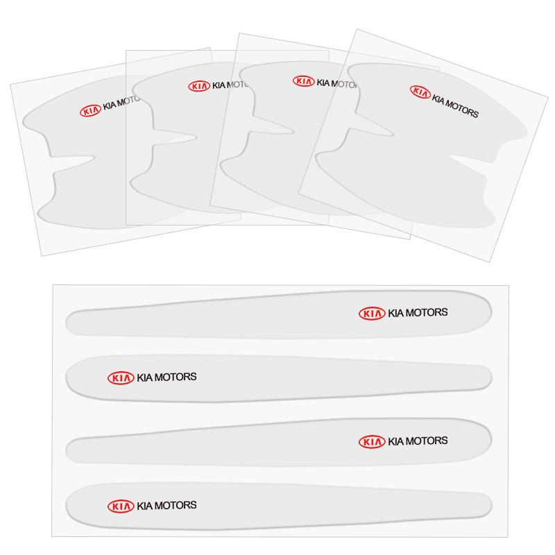 8Pcs Car Door Handle Bowl Anti-scratch Stickers Protective Films For KIA RIO Ceed EV6 EV9 Stinger Forte Niro K9 K5 Soul Sorento